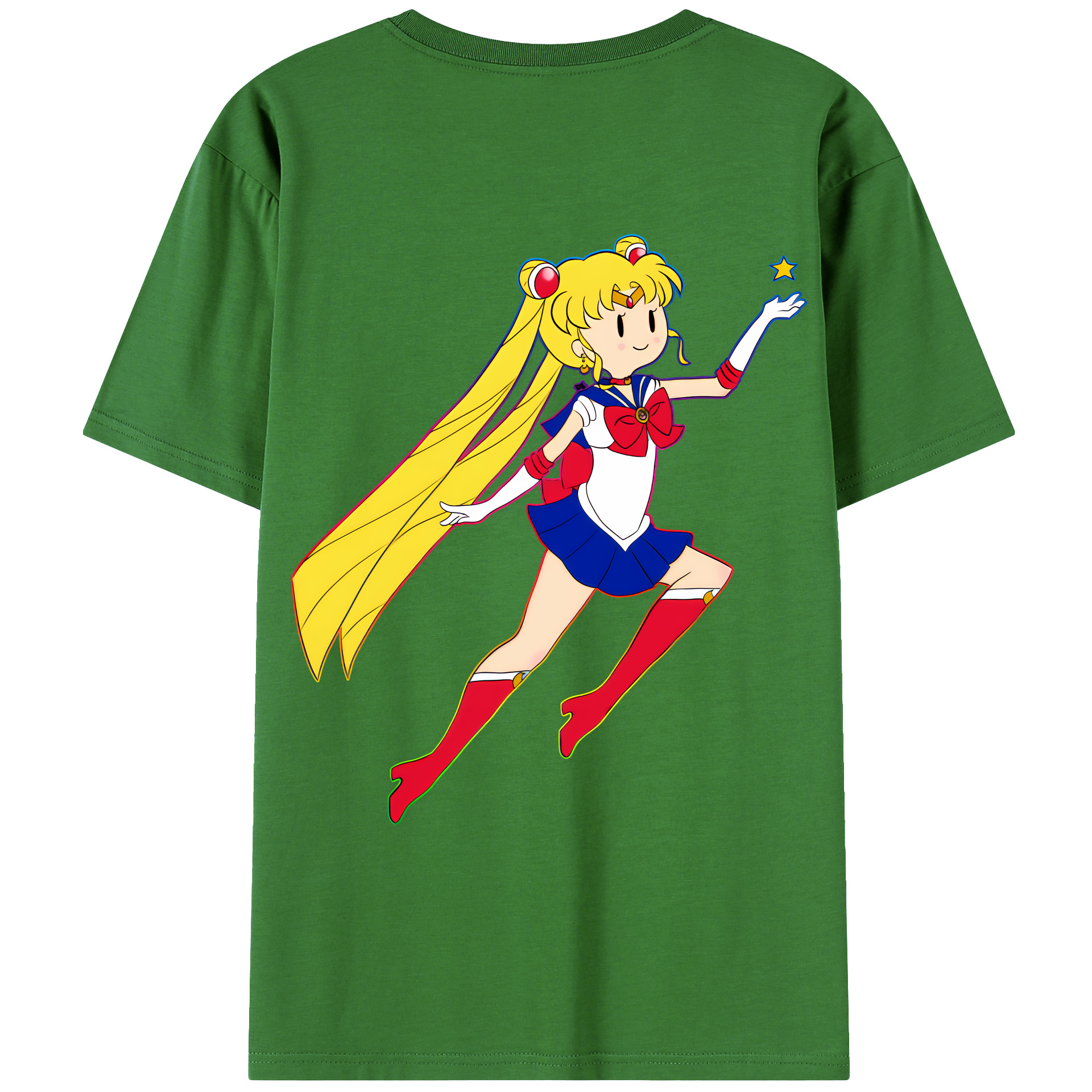 （画像用） 美少女戦士セーラームーン 月野 うさぎ つきの うさぎ Sailor Moon Tsukino Usagi レディース半袖Tシャツ(バックプリント)